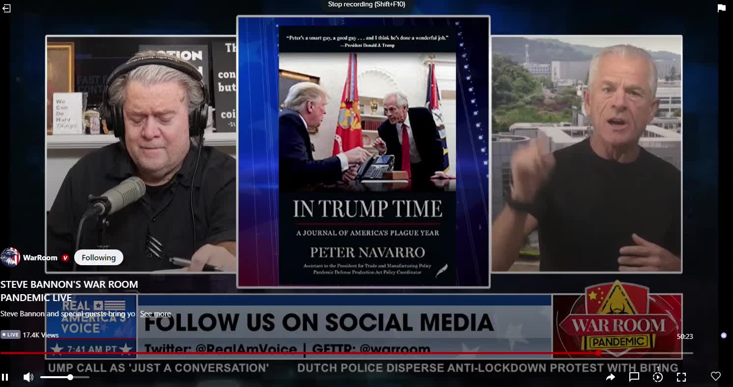 Steve Bannon and Peter Navarro: Trump Needs to Call Press Conference and Run the GA Tapes!