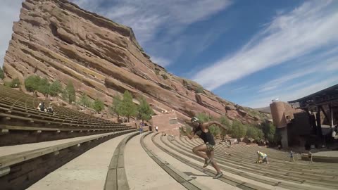 Man's Unfortunate Crash While Descending Stairs Backwards at High Speed