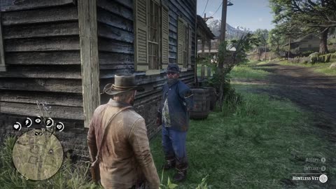 RDR2 - random event (making friends with a homeless vet)