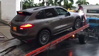 Camioneta de Hugo Aguilar