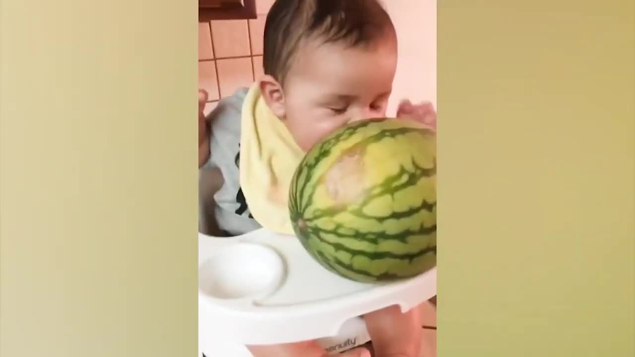 FUNNY BABY VIDEOS eating fruit compilation kids funny videos