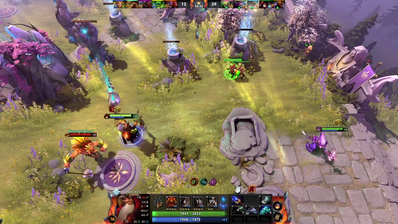 DOTA 2 - Warlock pos 4, funny dota 2 edit after 7.34b update!