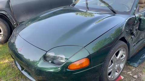 Car Crash Totaled Tuner Car 1998 Mitsubishi 3000GT VR-4 Turbo Driver Side T-Bone