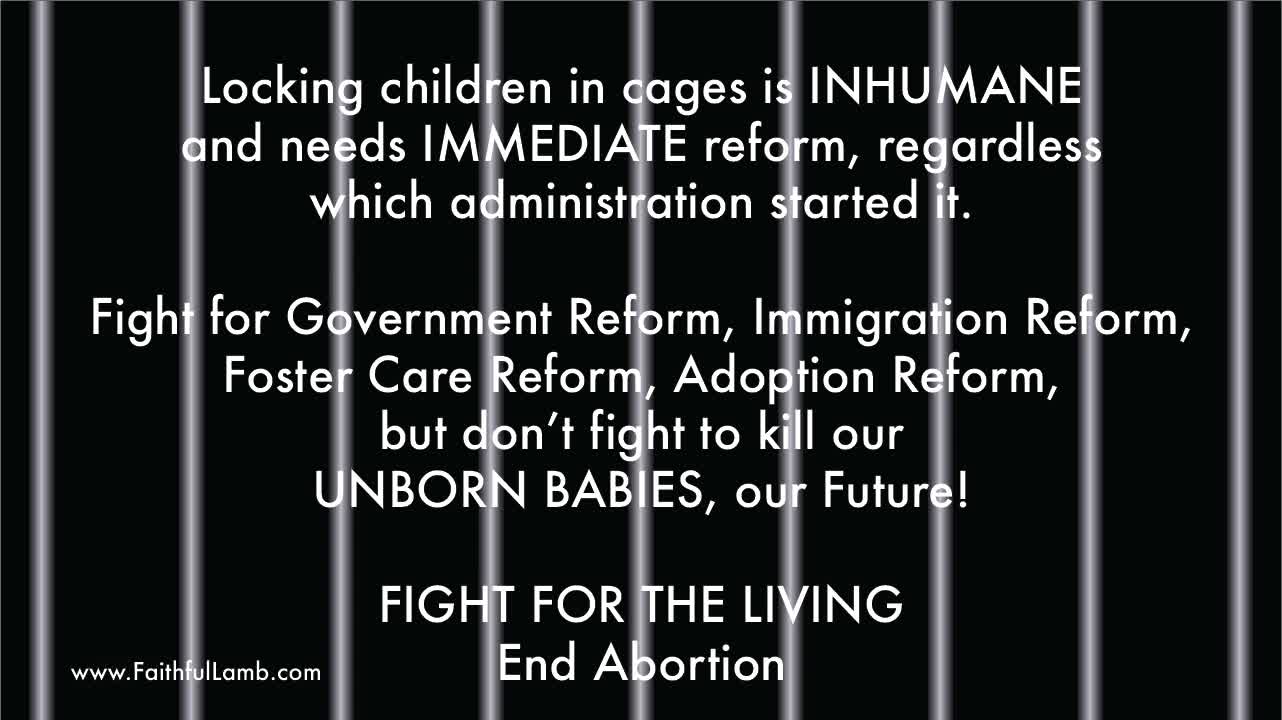 ONE MINUTE for GOD. Hard TRUTH: LOCKING CHILDREN IN CAGES IS INHUMANE!