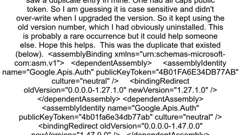 Could not load file or assembly The located assembly39s manifest definition does not match the asse