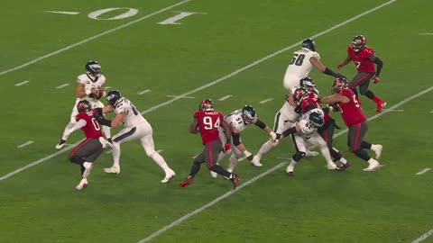 Bucs' pressure gets home as Calijah Kancey drops Hurts for a third-down sack