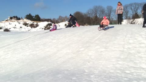 sledding child