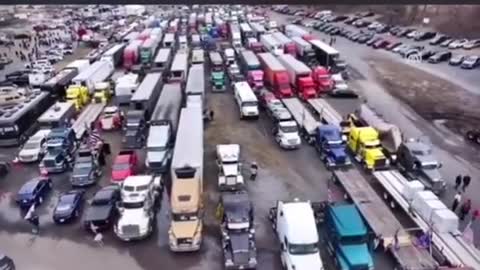 Peoples convoy Drone Footage