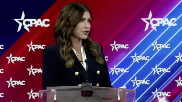 CPAC: Gov. Noem SLAMS Justin Trudeau for freezing protestor bank accounts