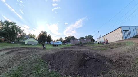 Synchronized Pit Bike Jump