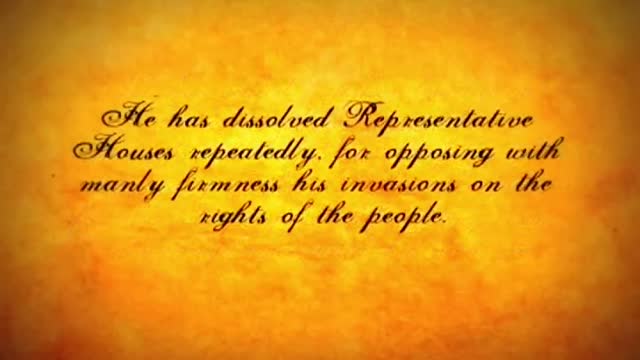 The Declaration of Independence is still our driving document.