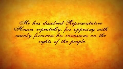 The Declaration of Independence is still our driving document.