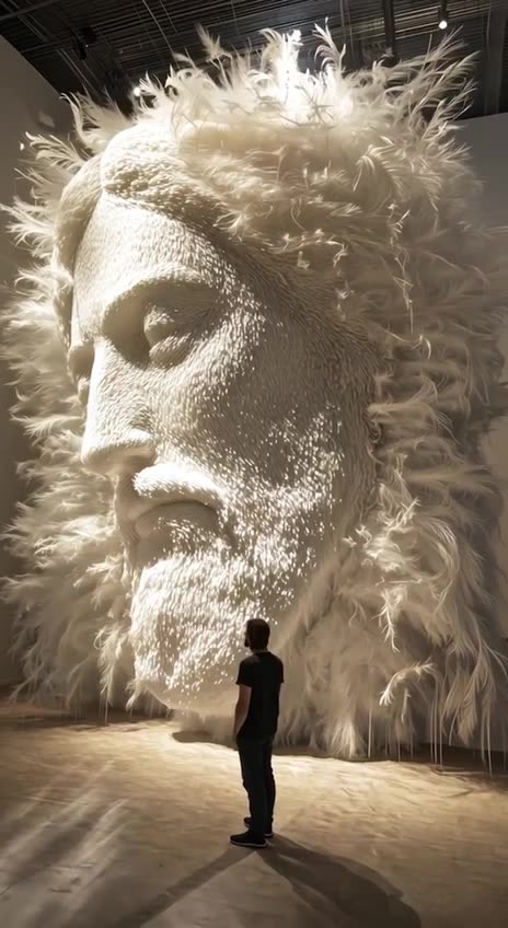 Patiently handcrafted with feathers