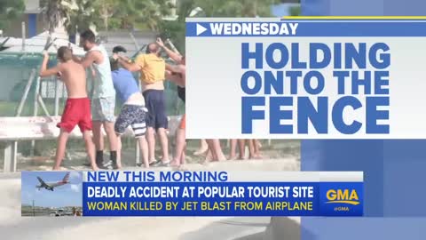 Woman killed by jet-engine blast at popular tourist site