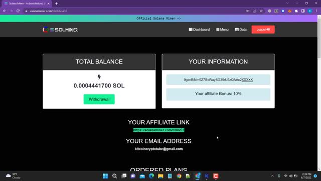 SOLANA ANOTHER WITHDRAW || Solana Mining || Bitcoin Mining| Dogecoin Mining | Crypto Miner