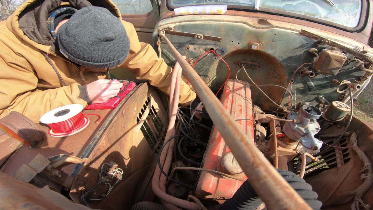 1947 EC303 GMC first start part 3 finishing up the wiring