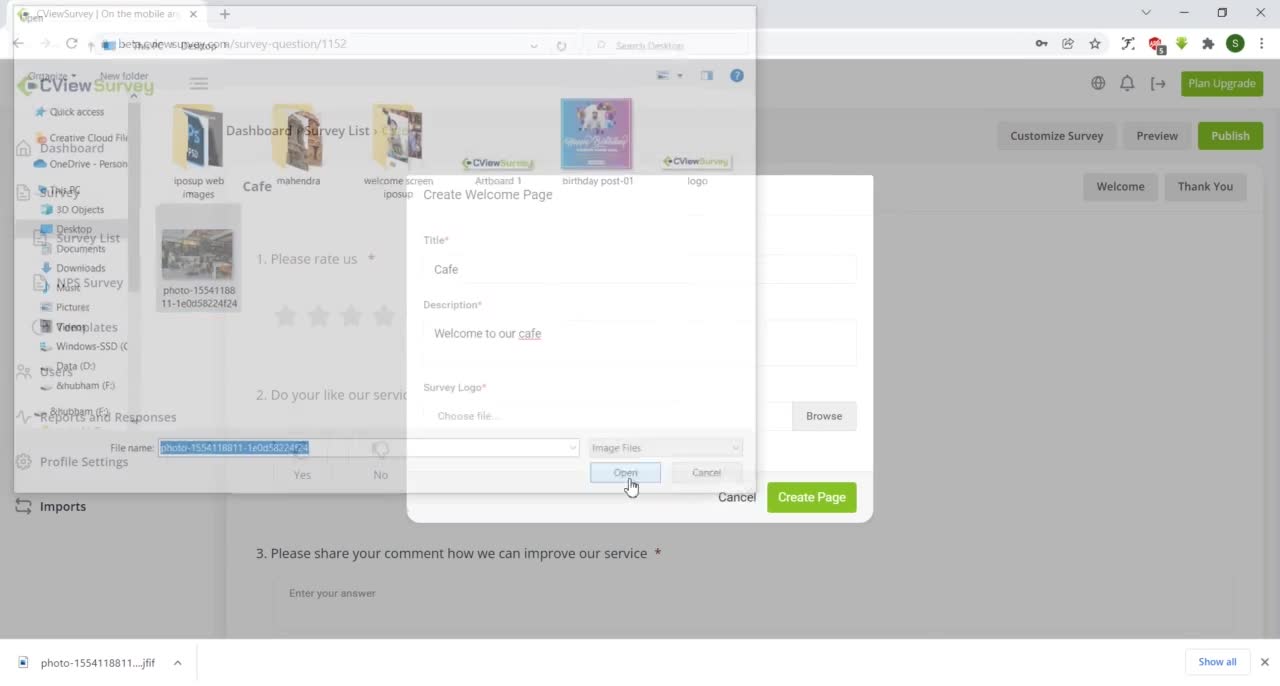 How to create survey using logic