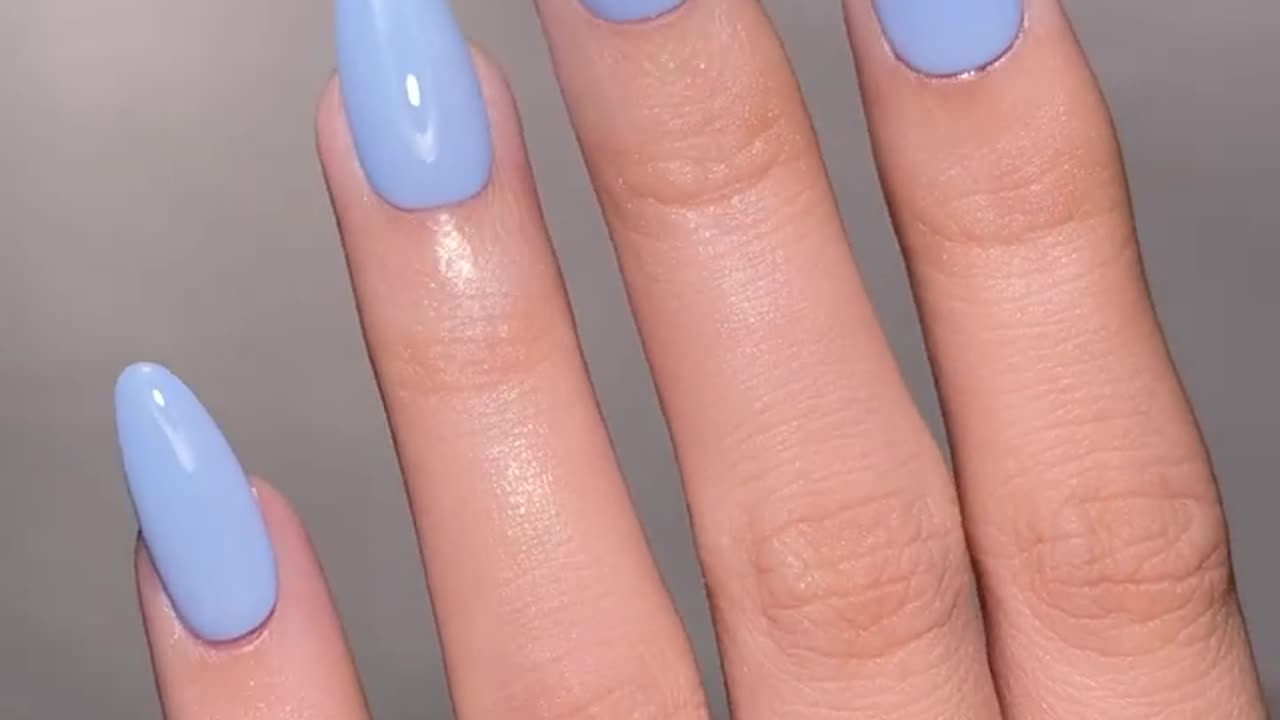 Dreamy & Creamy Blue Nail Trend Easy & Simple Nail Design Tutorial #lavis #trendynail