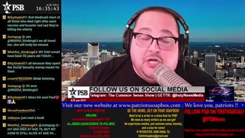 2022-06-08 15:00 EDT - The Common Sense Show: with Derek & PATRIOTski