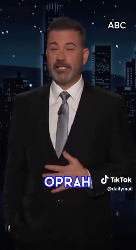 Kimmel -I am meeting up with Tom Hanks and Oprah... to eat pizza and drink the blood of children
