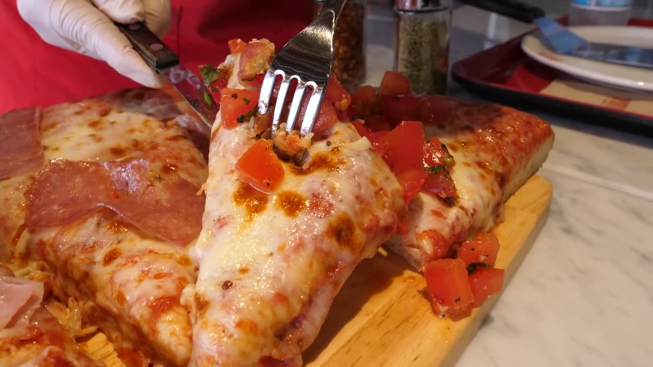 Italian double cheese pizza - korean street food