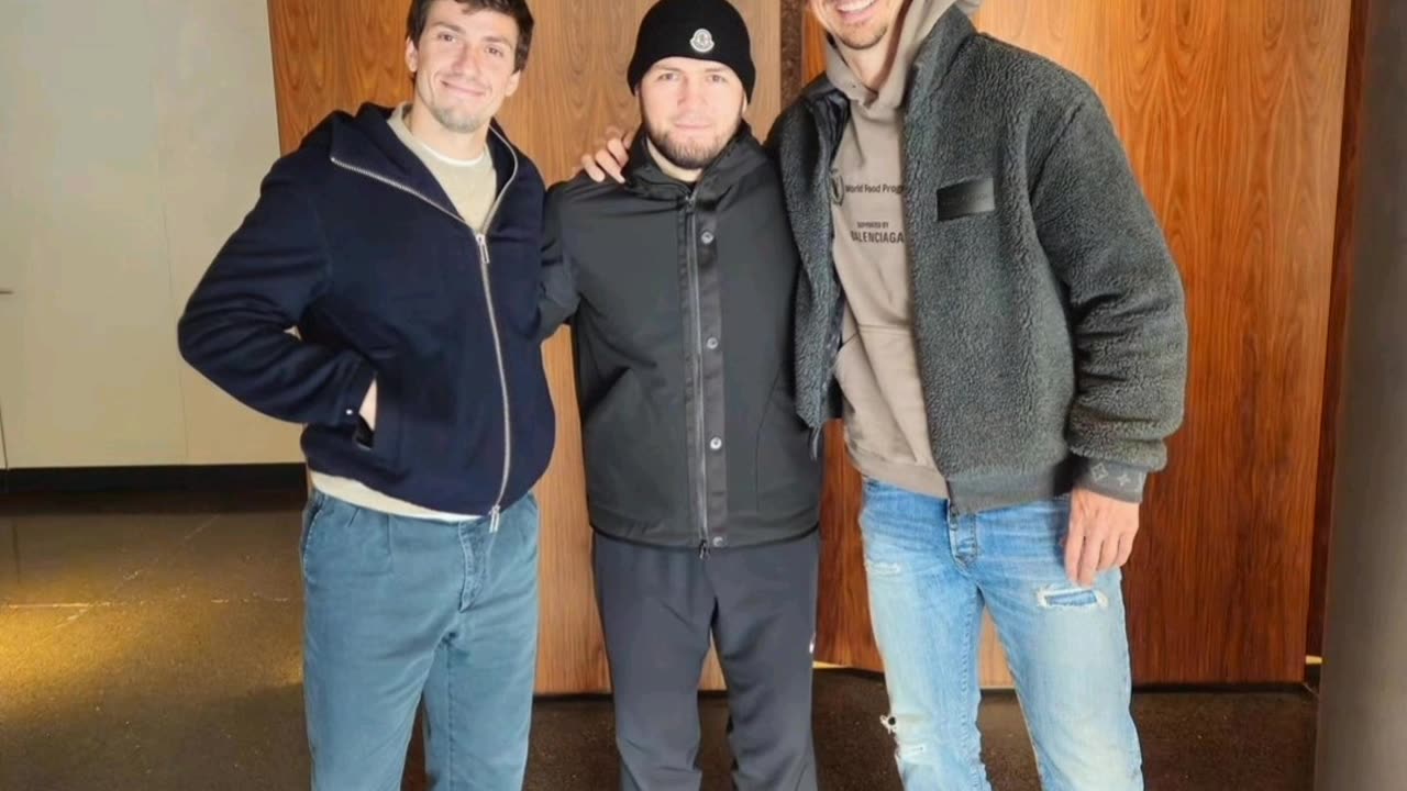 Khabib Nurmagomedov & Zlatan Ibrahimovic watching an AC Milan game at the San Siro