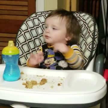 Baby getting jiggy with it