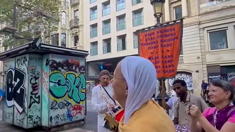 Harinam Sankirtan in Barcelona, Spain September 2024