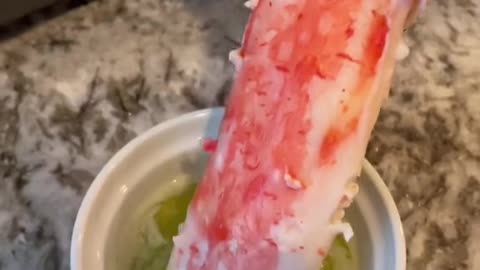 King crab legs made into gourmet