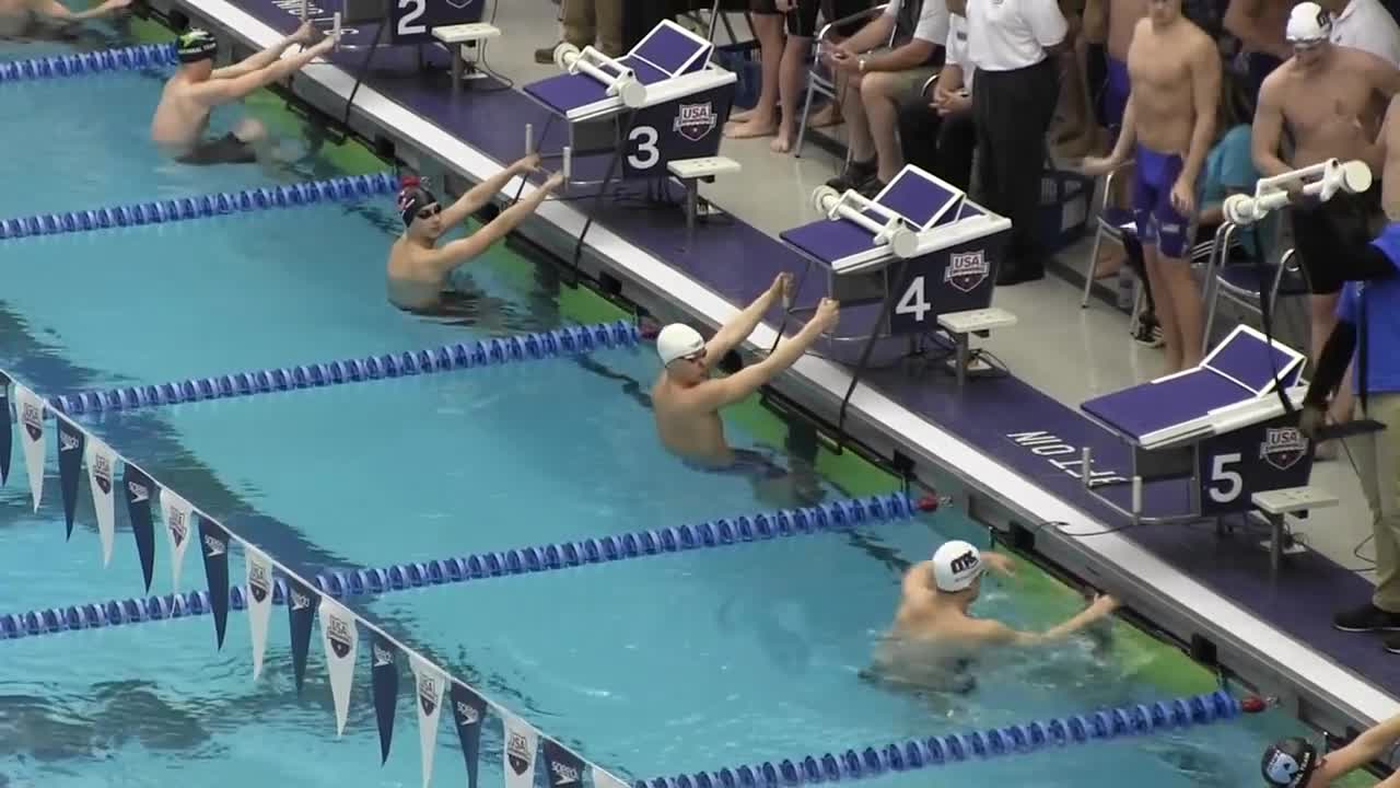Men 4x50 Yard Medley Relay (Finals)_Mason Manta Rays (A)_Carson Foster (17) & Jake Foster (18)