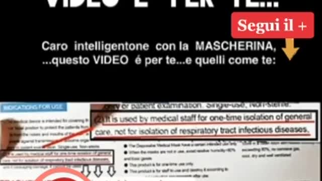 La mascherina fa male, punto!