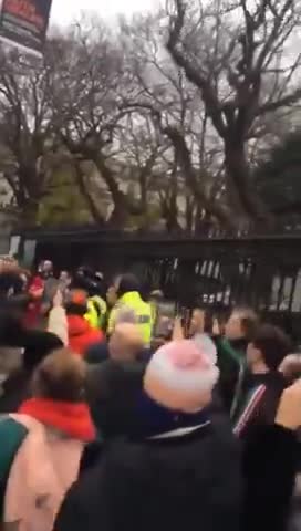 GARDA RUN OFF STREETS BY PROTESTORS IN IRELAND