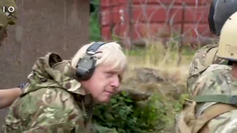 Boris Johnson visited the Ukrainian military, who are now being trained in North Yorkshire