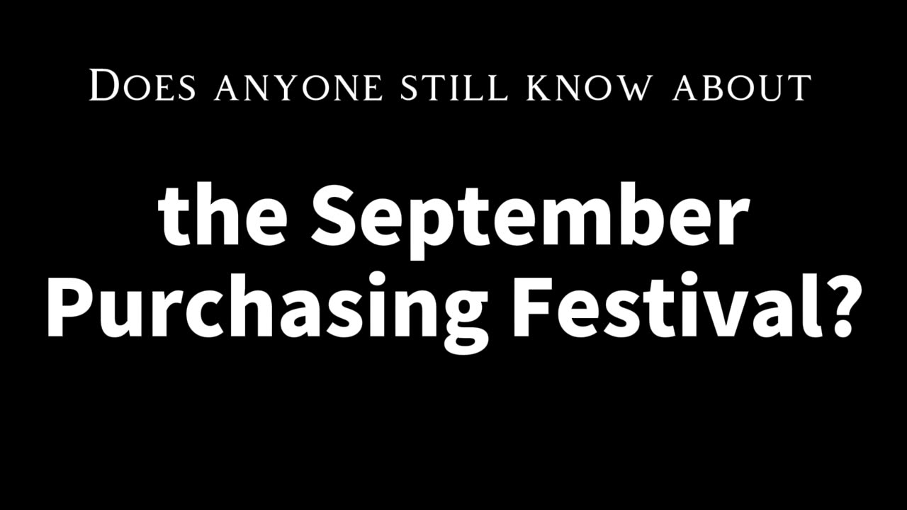 Who doesn’t know about the big sale in September!