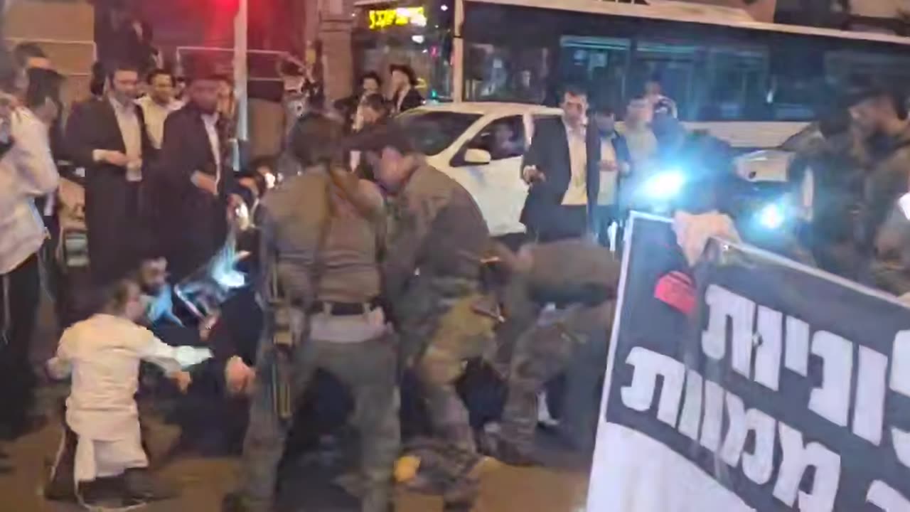 Israeli forces assaulted a group of Ultra-Orthodox Jews