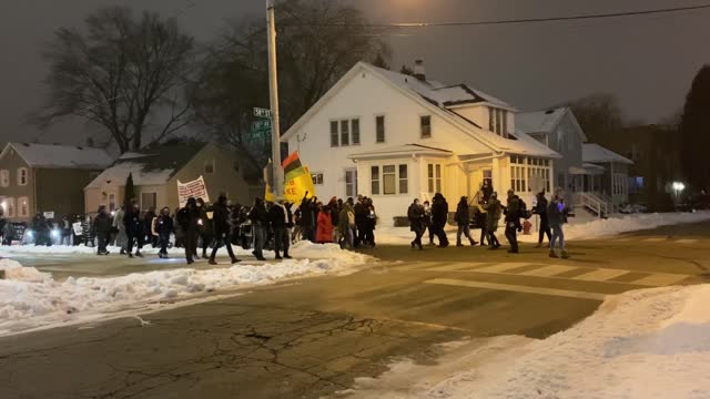 Protesters march in Kenosha