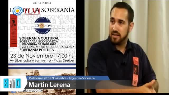 55 8910 N° 55 M Lerena y Juan I Terrera; 'Convocan acto por el día de la Soberan