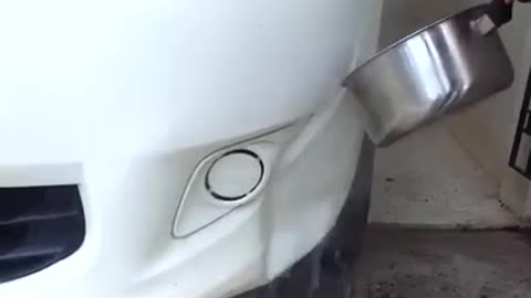 Fixing Car Bumper With Hot Water!