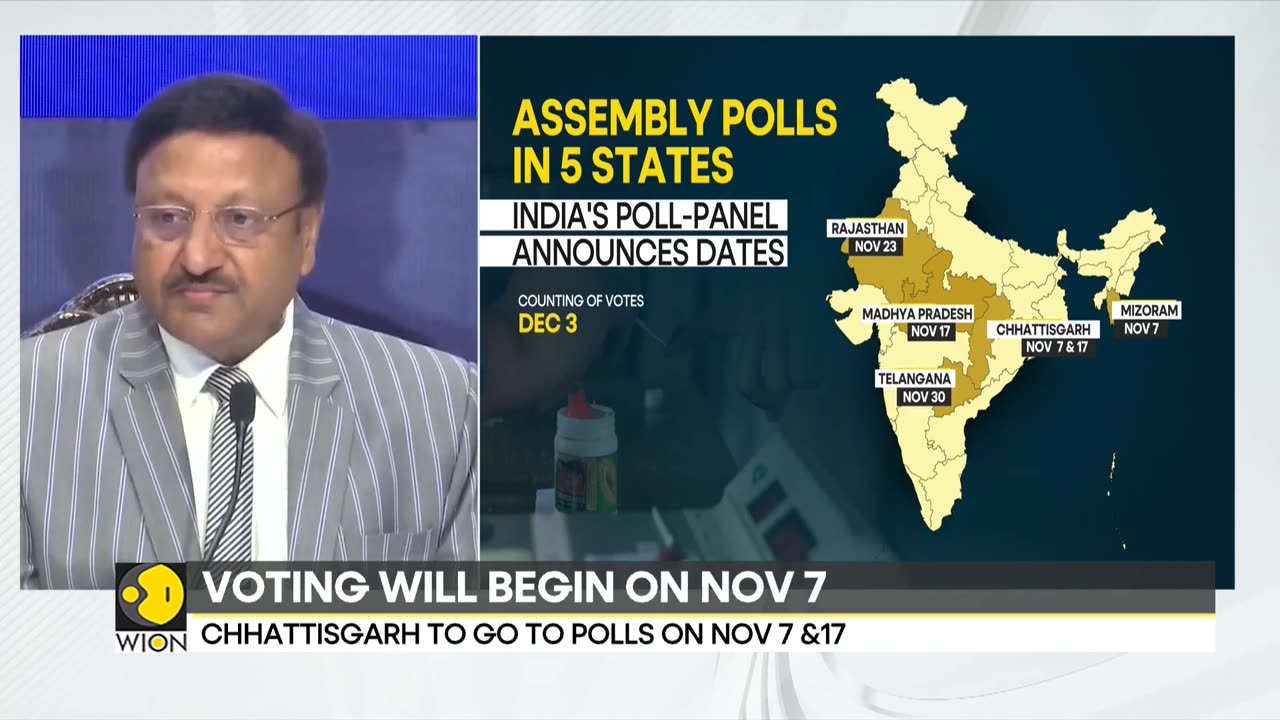 [2023-10-09] Assembly Election 2023: EC announces poll schedule for 5 states, ...