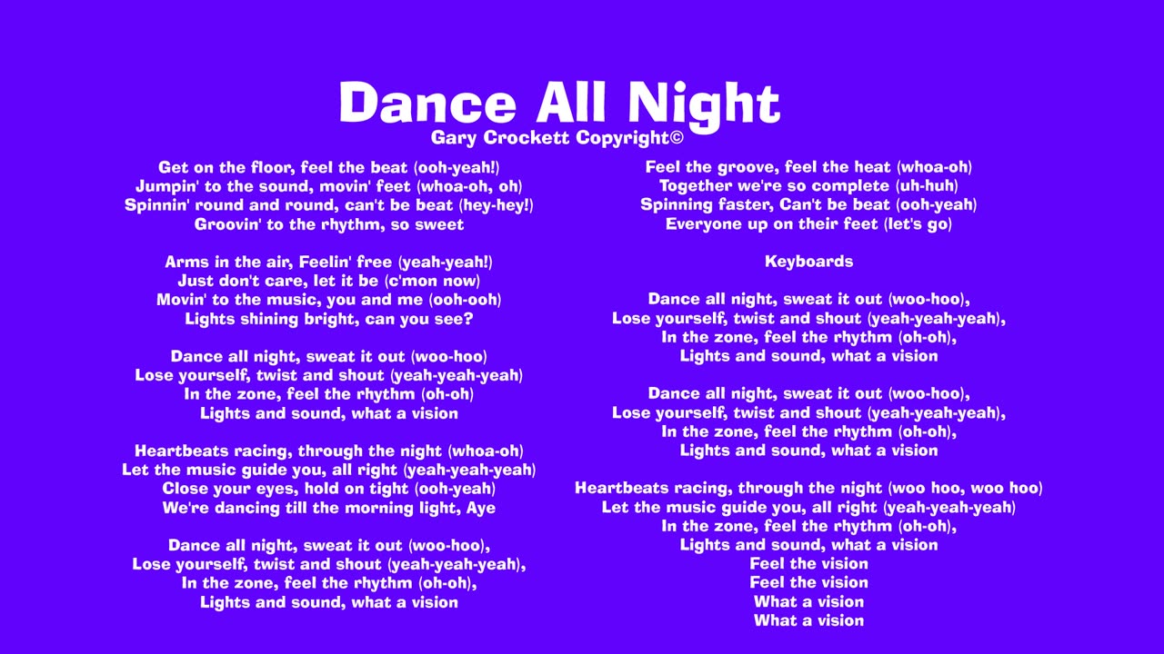 Dance All Night Song