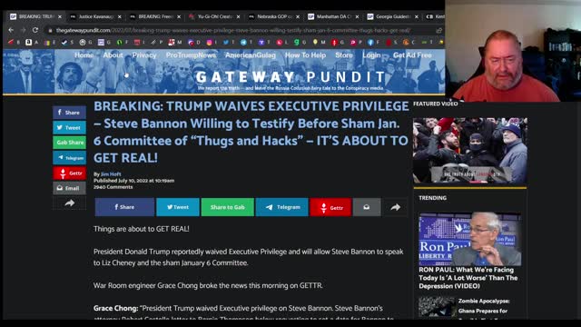 Steve Bannon to testify at sham Jan6 witch hunt