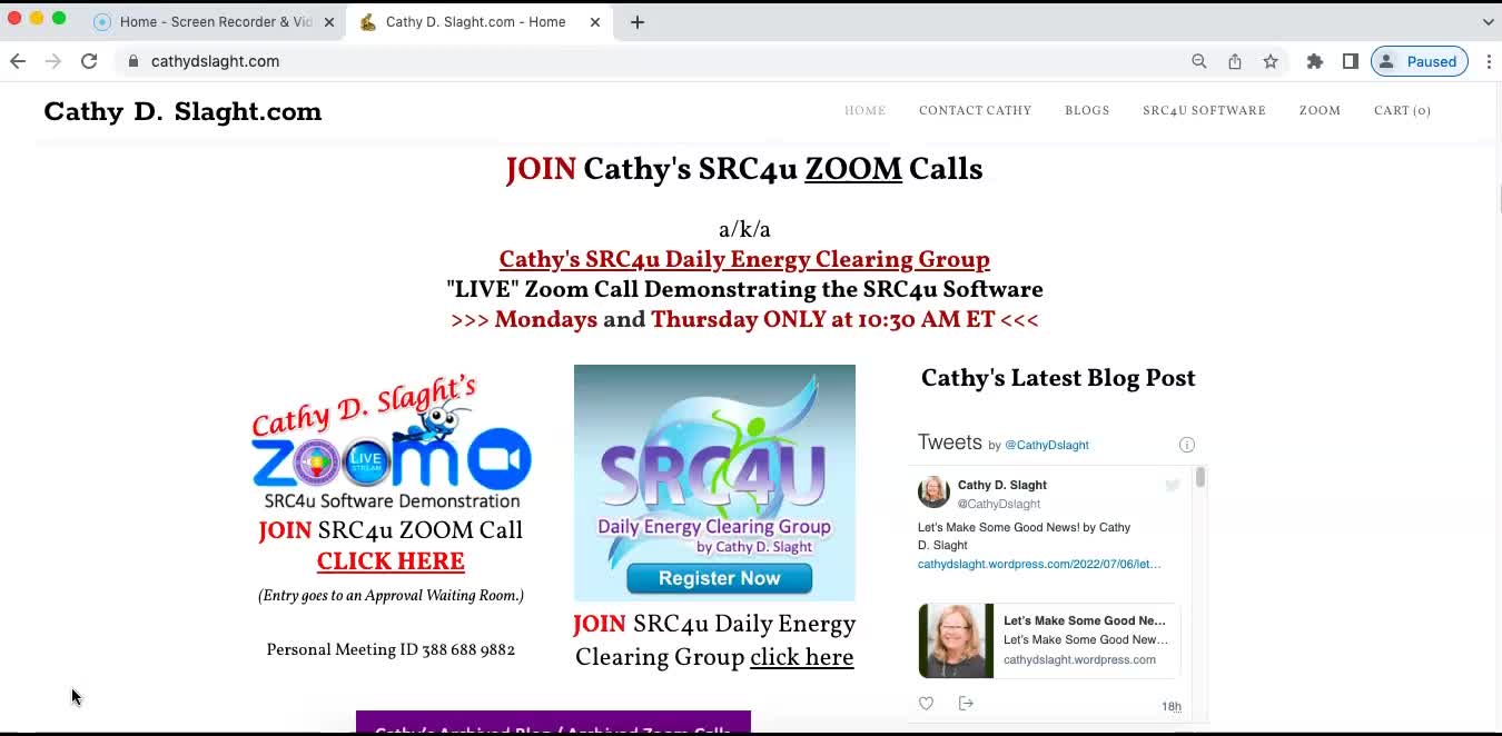 SRC4U Software Zoom Call 7.7.2022 by Cathy D. Slaght