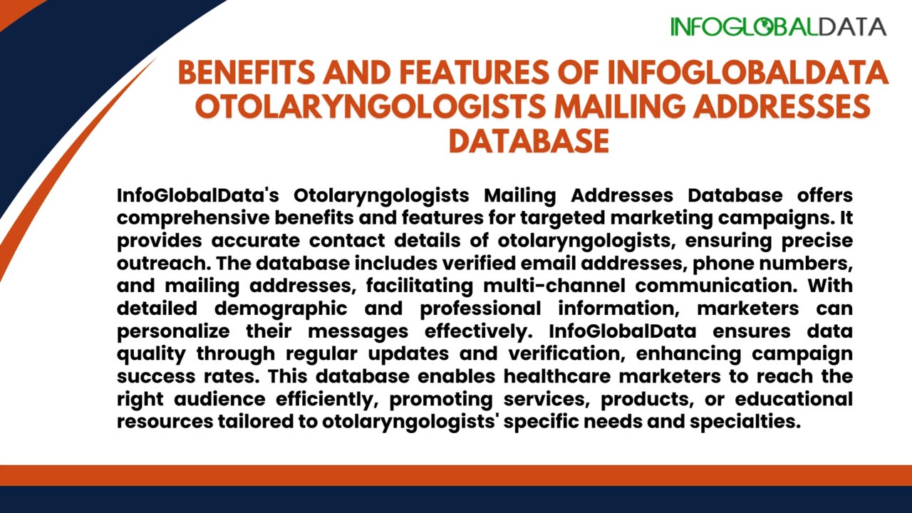 Why Choose InfoGlobalData Otolaryngologist Email List