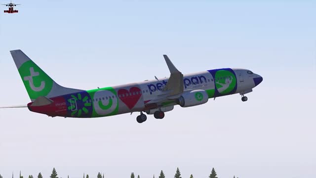 X PLANE 11 - B738 LEVELUP TRANSAVIA TAKEOFF LPPR