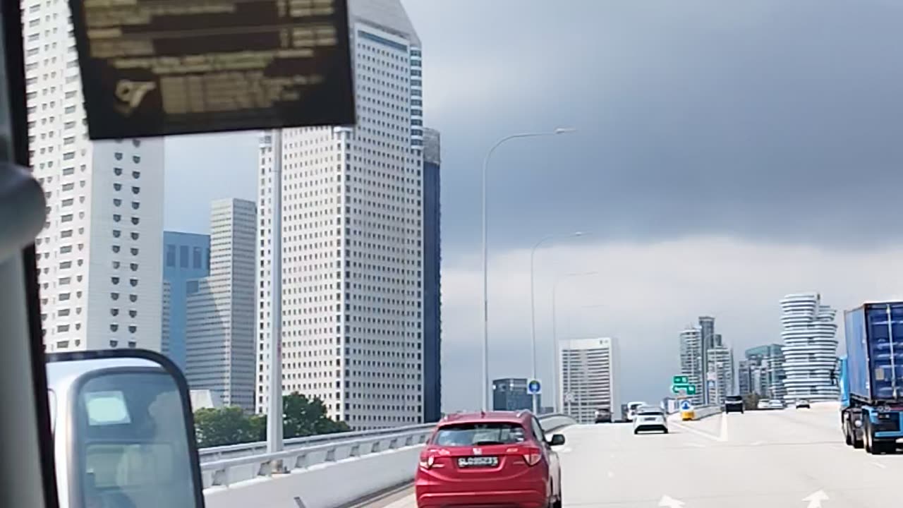 Car drive in Singapore