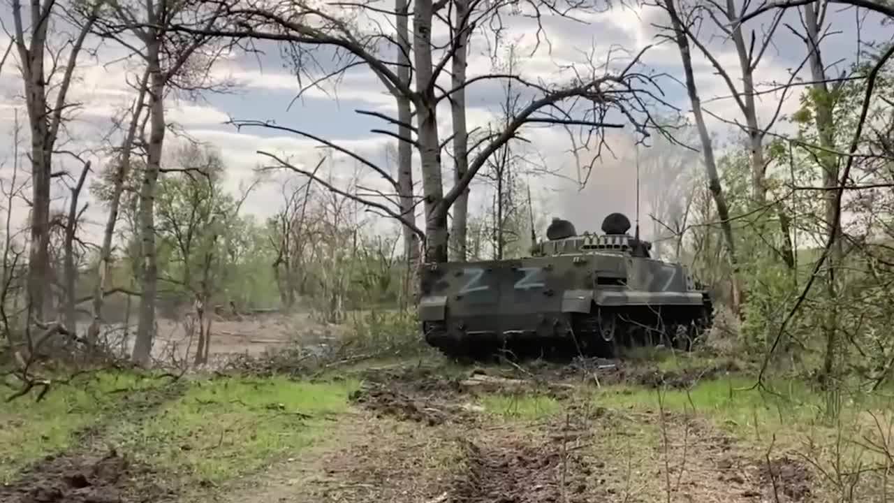 Destruction of the pontoon crossing and Ukraine forces that attempted to cross the Seversky Donets