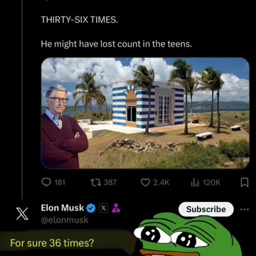 Elon Musk highlights Bill Gates going to Epstein Island 36 Times…