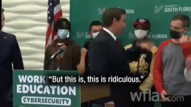 DeSantis to USF kids : "You do not have to wear those masks."