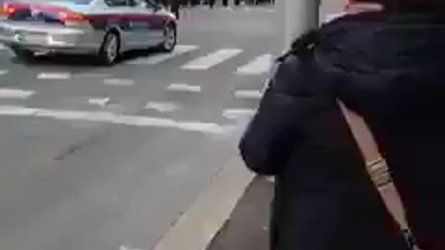 Vienna Police join in on an anti lockdowns protest.