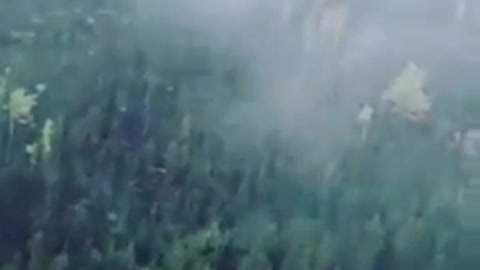Erickson Aircrane Dropping Water on a Wildfire